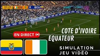 Cote d'Ivoire vs Equateur EN DIRECT. Coupe du Monde 2026 - Match complet - Simulation de jeu vidéo screenshot 1