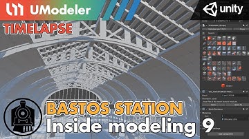 3D Modeling in Unity - Timelapse of Modeling & Unwrapping the station in Bastos Station (9/12)