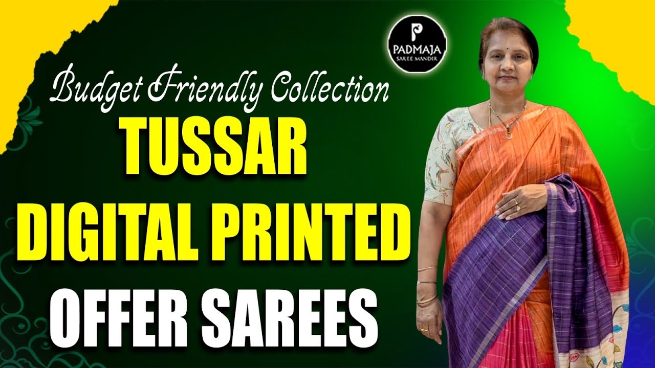 Budget friendly Tussar Offer Sarees | Padmaja Saree Mandir #new #sarees #trending 