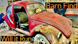 Classic VW Beetle Barn Find Abandoned Project sat 20 Years Saved from Scrapyard WILL IT RUN?