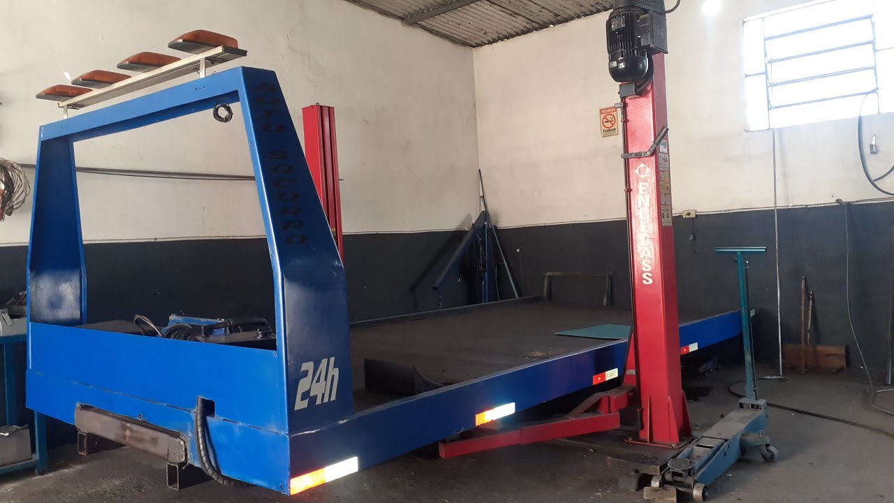 Veja como funciona uma plataforma hidráulica guincho 3/4