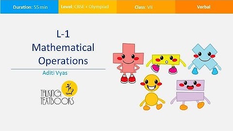 L-1 Mathematical Operation | Class 7 Crash Course | Aditi Vyas | TTB