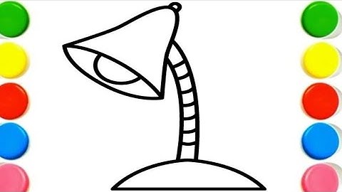 How To Draw cute   table lamp Drawing, Painting & Coloring For Kids and Toddlers_ Child Art 🐋🌈🎨