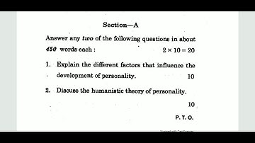 IGNOU MPC-003 PERSONALITY THEORIES AND ASSESSMENT, M.A PSYCHOLOGY, QUESTION PAPER, JUNE 2020