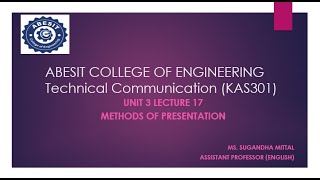 L17 U3 Methods of presentation