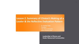 Lesson 2. Summary of Robert Clinton's Making of a Leader