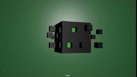 Abstract animated cube in Maya