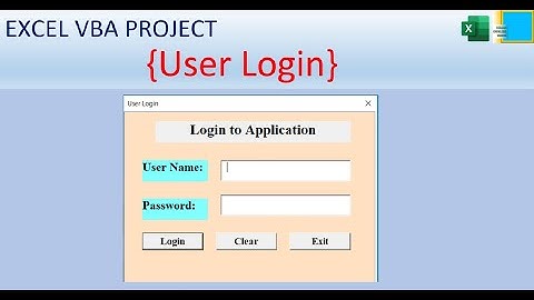 User Login | Excel VBA Project