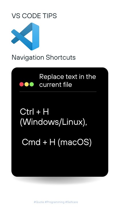 Replace text in the current file | VS Code Tips and Tricks - YouTube