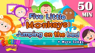 five little monkeys jumping on the bed more nursery rhymes children songs by english singsing