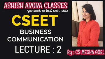 CSEET LIVE  BATCH | BUSINESS COMM| | CLASS-2 | CS MEGHA GOEL