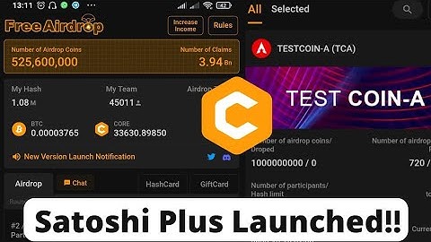 core mining new update || Claim 3 Airdrops Free || satoshi Core Mining App New Update