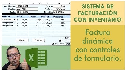 Cómo #crear una #factura en #Excel con #botones y #controles de #formulario interactivos.