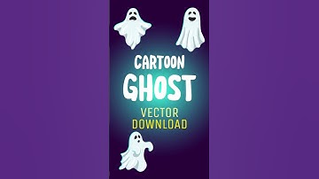 Cartoon vector Ghost Illustration #shorts #halloween #craft #designresources