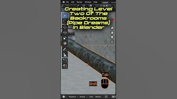 Building level 2 of the backrooms in blender (Timelapse) #shorts #blender #backrooms