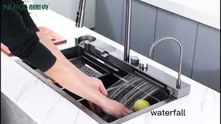 New Stainless Steel Waterfall Kitchen Sink. New TikTok Trend