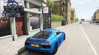 1000BHP Twin Turbo Audi R8 V10 Plus - Forza Horizon 4 | Logitech g29 gameplay screenshot 4