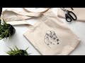 DIY Tote bag with embroidery Сумка шопер с вышивкой мк