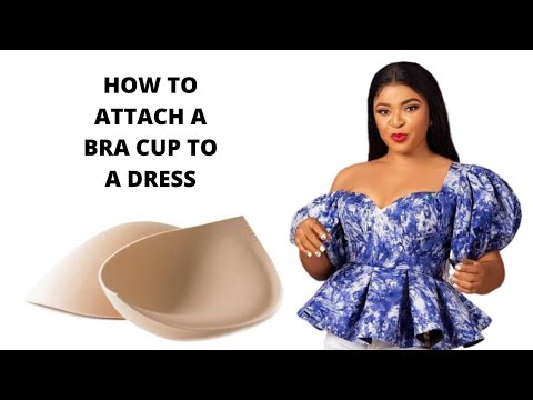 HOW TO ATTACH A BRA CUP TO A DRESS / HOW TO SEW BRA CUP ON A DRESS