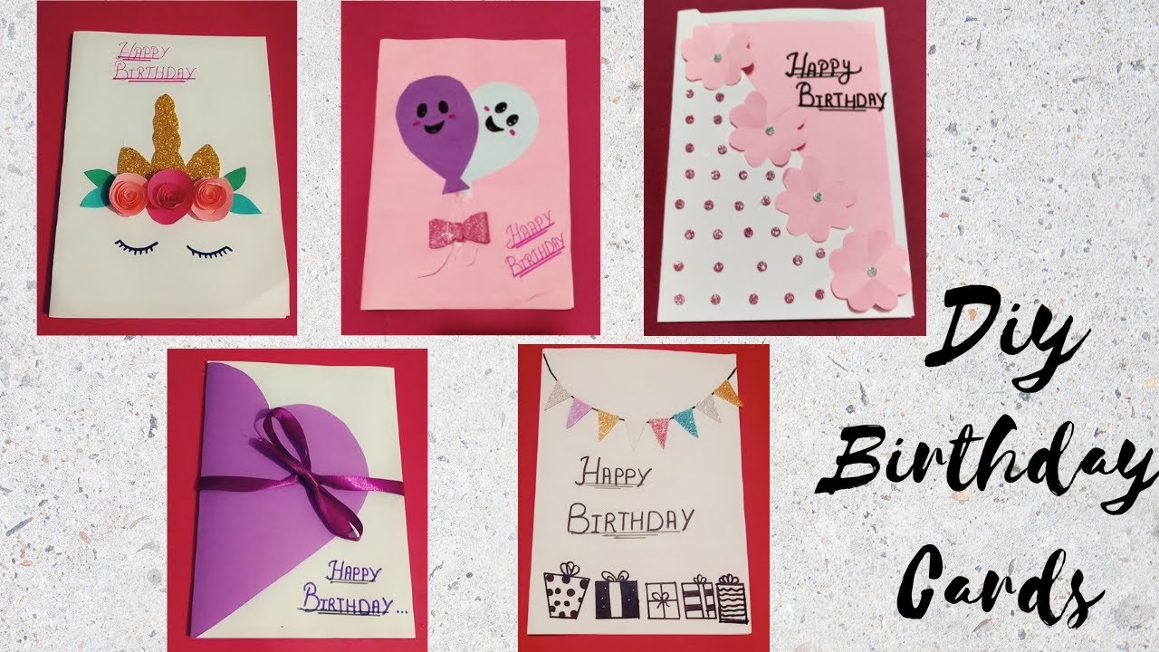How to make birthday card /Handmade easy cards tutorial. - YouTube