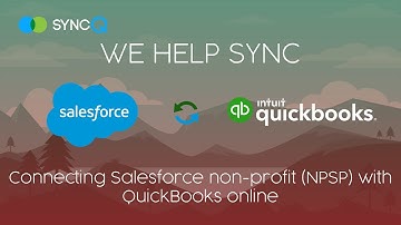 SyncQ Sync Automation - Connecting Salesforce Non-profit NPSP with QuickBooks Online
