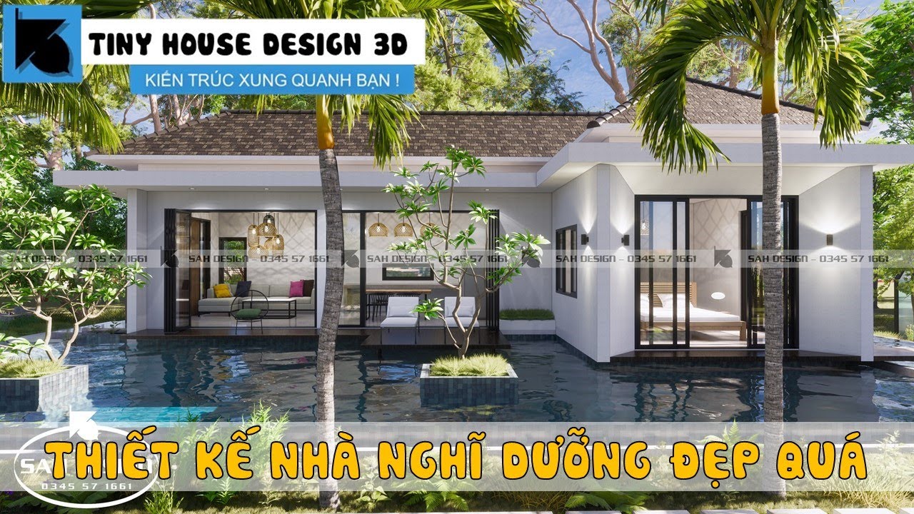 Thiết kế nhà Vườn nghỉ dưỡng ĐẸP NHẤT hiện nay, Hồ bơi vô cực ao sen kiểu resort | Tiny house design