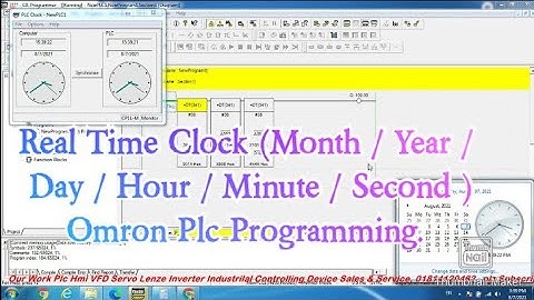Real Time Clock (Month / Year / Day / Hour / Minute / Second ),Omron Plc Programming. CX-Programmer