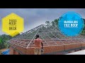 Interlocking brick house construction | Mangaluru tile roof with steel truss