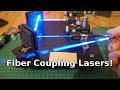 Coupling laser beams into fiber optic cable