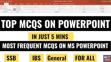 Top 25 MCQS on Ms Power Point| Most Important Mcqs on Powerpoint  Most Frequent Mcqs on powerpoint