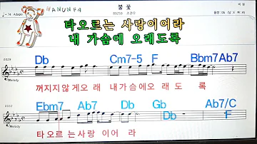 불꽃/조관우💋노래방. 코드 큰 악보.반주.가라오케 .가사💖Karaoke.Sheet Music .Chord. Lyrics .MR.