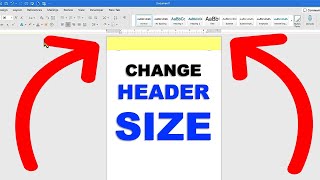 How To Change Header Size In Word - [ Adjust Header Height ]