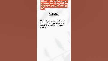 What Is the Default Port Number for MongoDB and How Can You Change It? #shorts #ytshorts