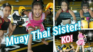 เรมินะ รีนะซ้อมที่ขอนแก่น Muay thai girl! パパの先輩のジムへ！