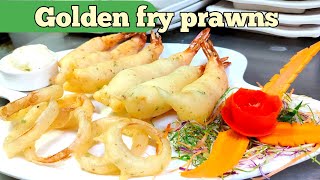 Restaurant & hotel style golden fry prawns //Crispy and soft golden fry prawn #chefatanu screenshot 5