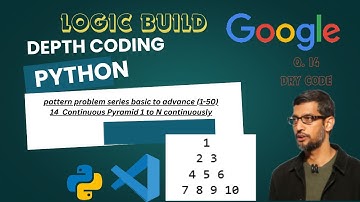 14.Continuous Pyramid Pattern in Python | Print 1 to N Pyramid | Pattern Program for Beginners dsa
