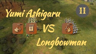 Yumi Ashigaru + Bannerman vs Longbowman in Feudal