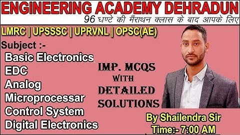 LEC-13, ELECTRONICS, IMP. MCQ