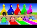 Long Slide Game With Cow Elephant Gorilla Hippopotamus Tiger 3d Animal Game Funny 3d Animals