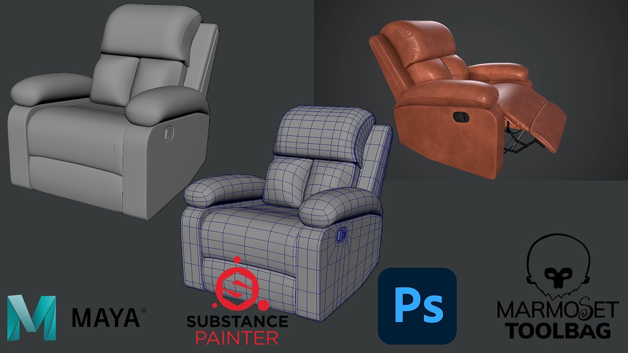 Create a Realistic Sofa in Maya Basic To Advance Tutorial Part 2 - YouTube