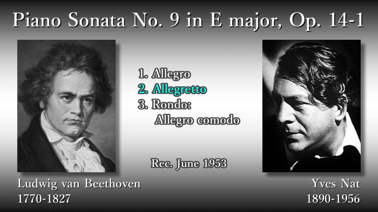 Beethoven: Piano Sonata No. 9, Nat (1953) ベートーヴェン ピアノ