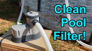 How to CLEAN Bestway, Coleman, Intex POOL FILTER -- FAST