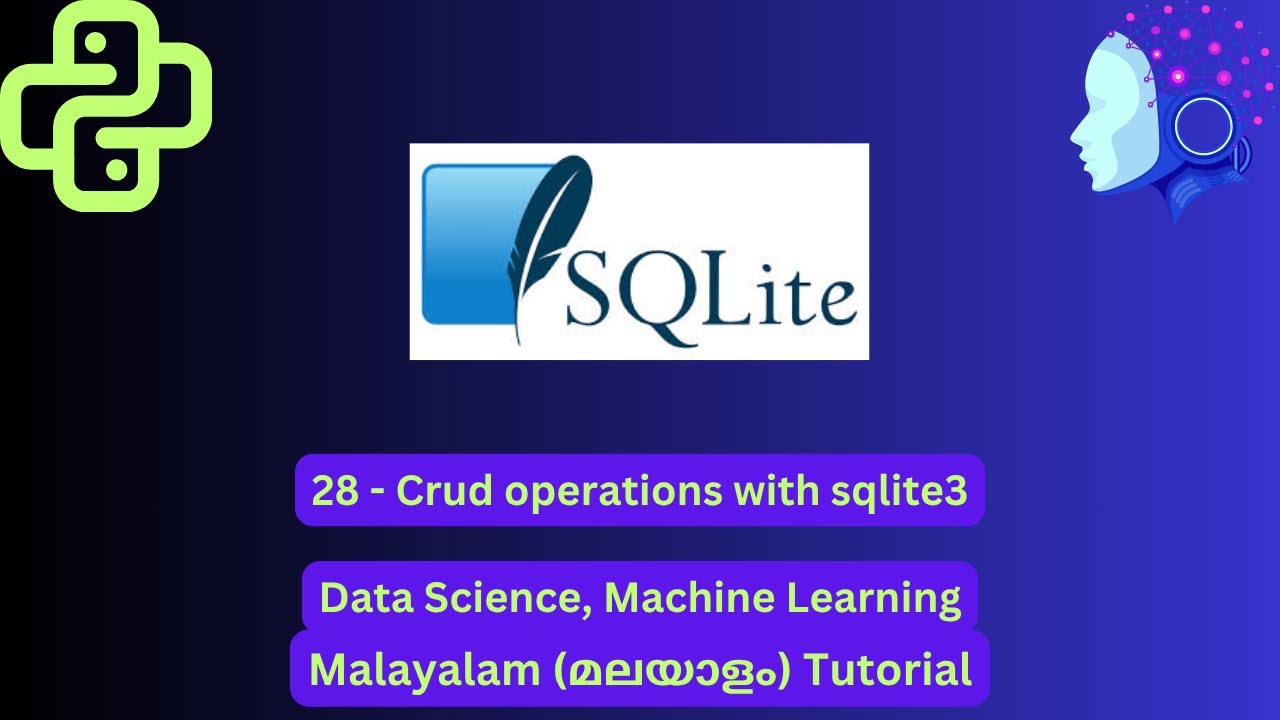 Python for Beginners | Crud operations with sqlite3 | Malayalam # ...