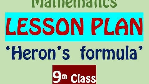 9th CLASS MATHS LESSON PLAN / 