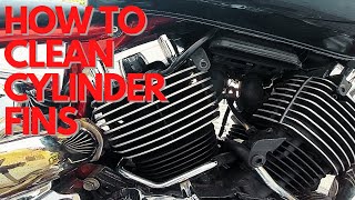 HOW TO CLEAN CYLINDER FINS | HOW TO SAND MOTORCYCLE ENGINE FINS | HOW TO POLISH A MOTORCYCLE ENGINE