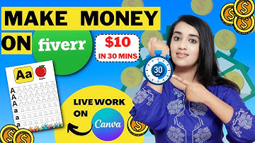 I Earned $10 in just 30 minutes 💲 Fiverr How to make Money 💲 Canva Design 💲