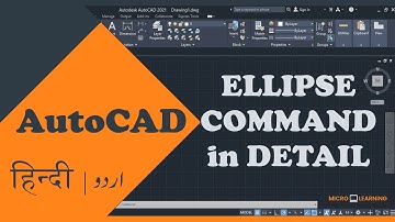 AutoCAD Ellipse Command in Hindi | Urdu |