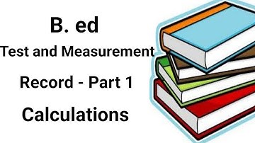 Test & Measurement record calculations for B. ed in Tamil |2021| Mean, Median and Mode | B.ed record