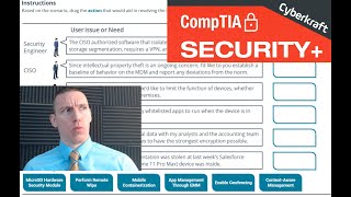 Mobile Device Management  CompTIA Security+ Performance Based Question