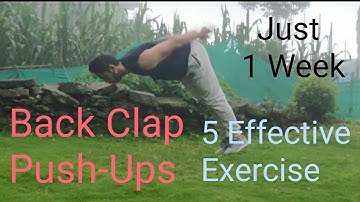 Back Clap Pushups (5 exercises)/ Get it in 1 Week